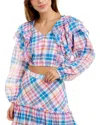 Loveshackfancy Nilo Crop Top In Blue