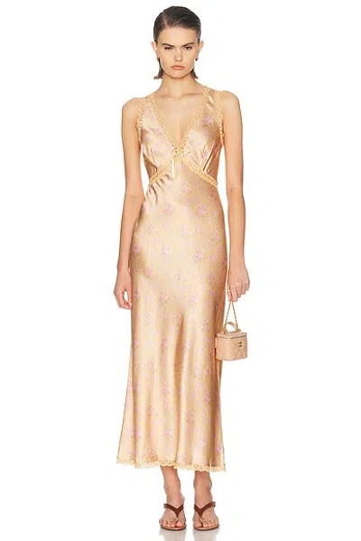 Loveshackfancy Nirelle Dress In Gold