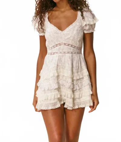 Loveshackfancy Nivara Mini Dress In Chantilly In Transparent