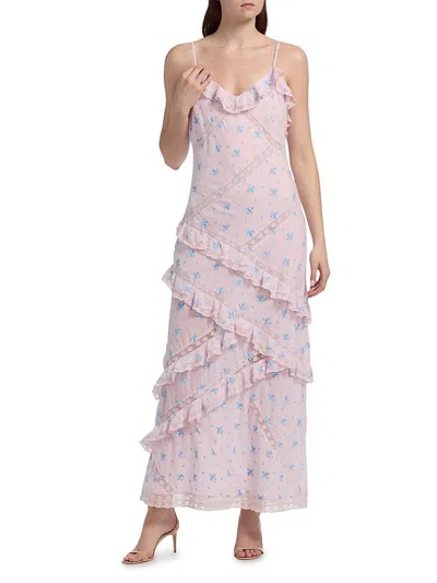 Loveshackfancy Nocelle Maxi Dress In Lilac Tide In Pink