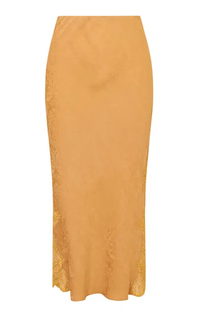 Loveshackfancy Nolah Jacquard Maxi Skirt In Yellow