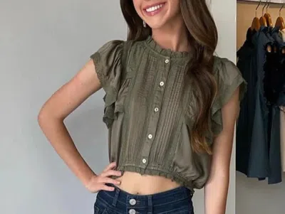 Loveshackfancy Nora Top Forest Oak In Green