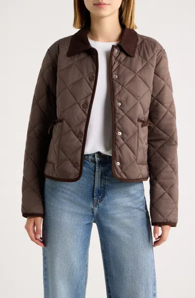 Loveshackfancy Norinda Quilted Jacket In Brown
