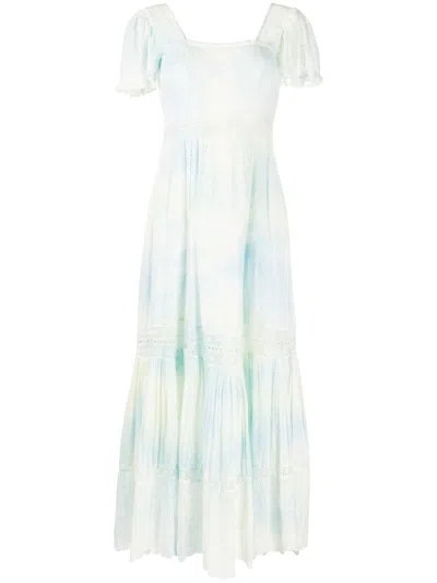 Loveshackfancy Norma Embroidered Maxi Dress In 绿色