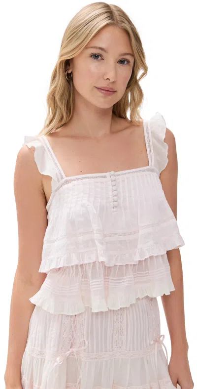 Loveshackfancy Novalee Top Tea Rose Pink