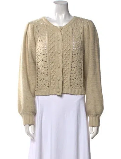 Pre-owned Loveshackfancy Nylon Crew Neck Sweater In Neutral