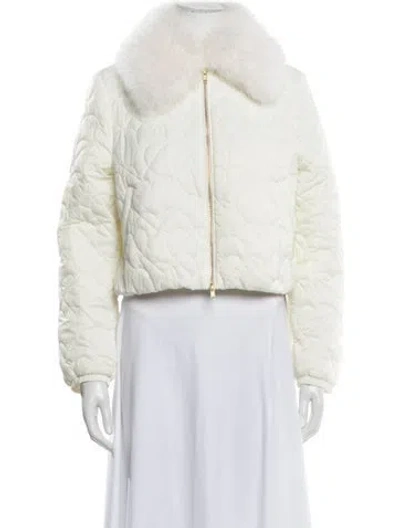 Pre-owned Loveshackfancy Nylon Down Jacket In Neutrals