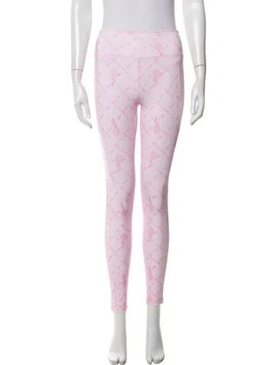 Pre-owned Loveshackfancy Nylon Floral Print Pajamas In Pink