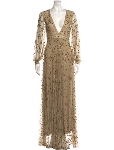 Pre-owned Loveshackfancy Nylon Long Dress In Neutral