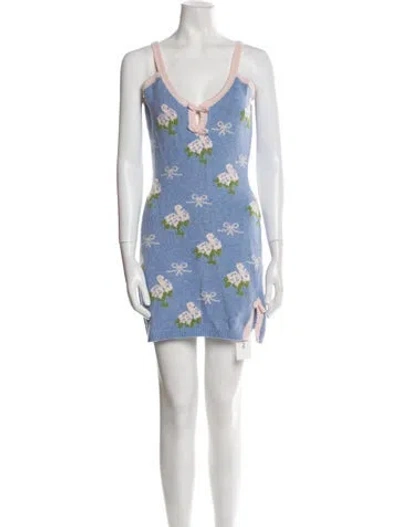 Pre-owned Loveshackfancy Nylon Mini Dress In Blue