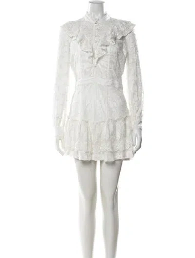 Pre-owned Loveshackfancy Nylon Mini Dress In Neutrals