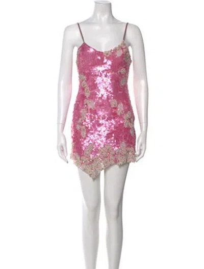 Pre-owned Loveshackfancy Nylon Mini Dress W/ Tags In Pink