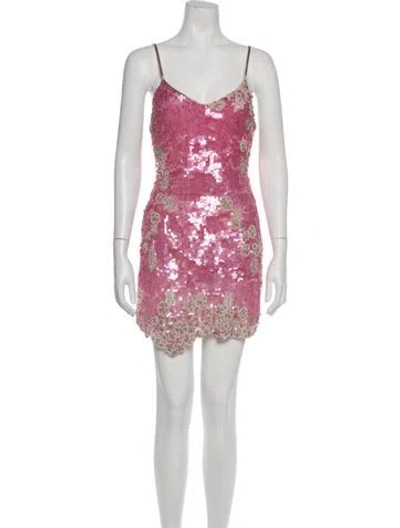Pre-owned Loveshackfancy Nylon Mini Dress W/ Tags In Pink