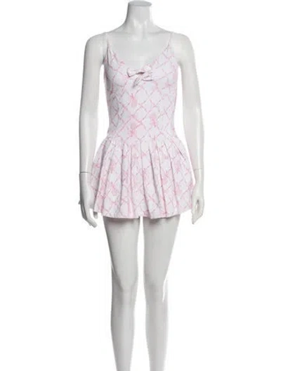 Pre-owned Loveshackfancy Nylon Mini Dress In White
