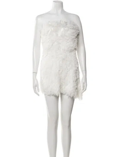 Pre-owned Loveshackfancy Nylon Mini Dress In White