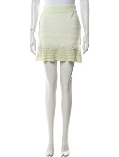 Pre-owned Loveshackfancy Nylon Mini Skirt In Green