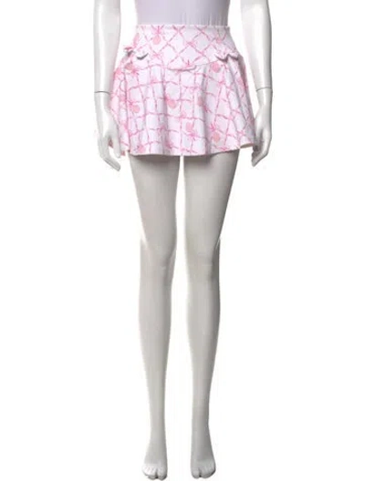 Pre-owned Loveshackfancy Nylon Mini Skirt In Pink