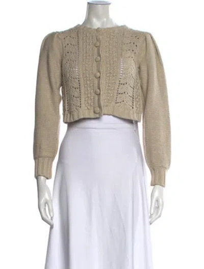Pre-owned Loveshackfancy Nylon Patterned Sweater In Neutrals