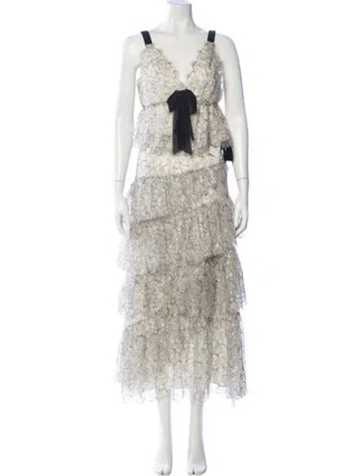 Pre-owned Loveshackfancy Nylon Printed Skirt Set In Neutral