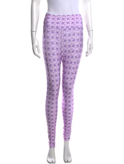 Pre-owned Loveshackfancy Nylon Skinny Leg Pants W/ Tags In Purple