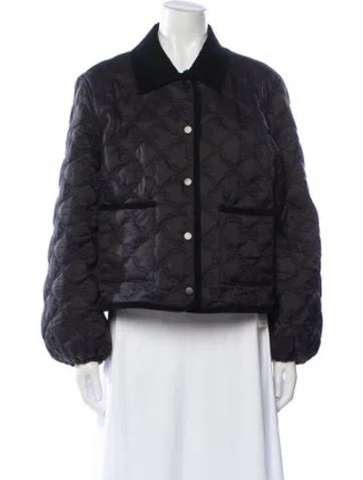 Pre-owned Loveshackfancy Nylon Utility Jacket In Black