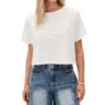 Loveshackfancy Nyssa Short Sleeve Tee In White In White