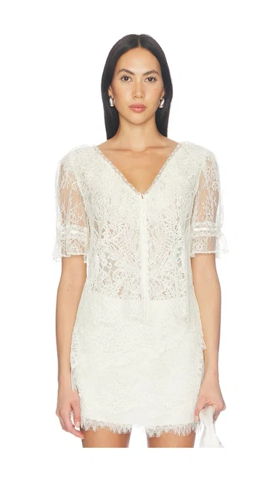 Loveshackfancy Oberteil Kaylin In White