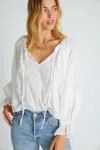 Loveshackfancy Odina Top White In White