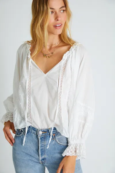 Loveshackfancy Odina Top White