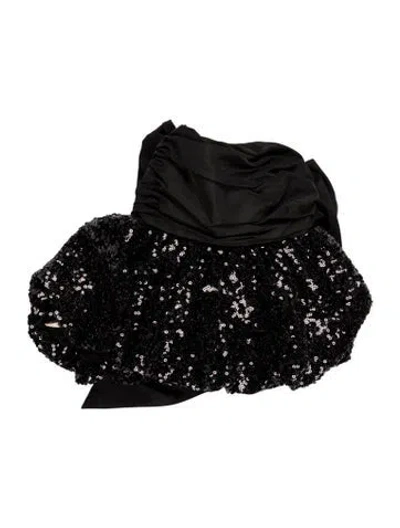 Pre-owned Loveshackfancy Off-the-shoulder Sleeveless Top In Black