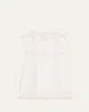 Loveshackfancy Olivine Linen Crochet Lace Mini Dress In White