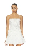 Loveshackfancy Ondeline Cami Top In White