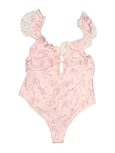 Pre-owned Loveshackfancy One Piece Swimsuit In Pink