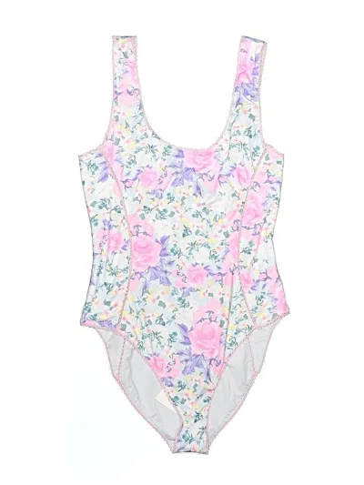 Pre-owned Loveshackfancy One Piece Swimsuit In White