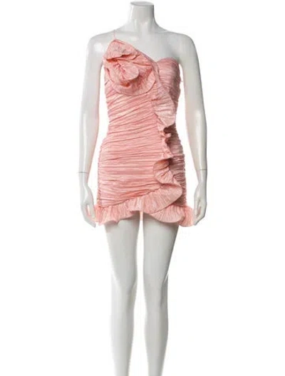 Pre-owned Loveshackfancy One-shoulder Long Dress In Pink