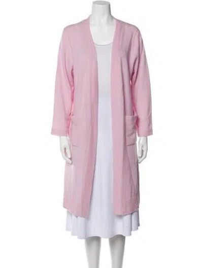 Pre-owned Loveshackfancy Open Front Sweater In Pink