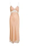Loveshackfancy Orianna Silk-blend Dress In Coral