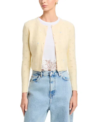 Loveshackfancy Paelynn Cardigan In Yellow