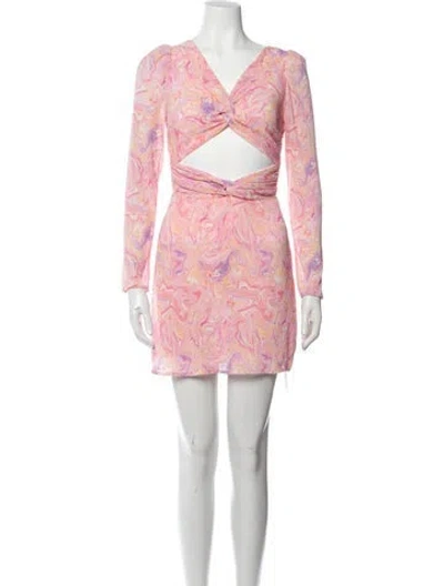 Pre-owned Loveshackfancy Paisley Print Mini Dress In Orange