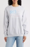 Loveshackfancy Palo Patch Sweatshirt In Gray