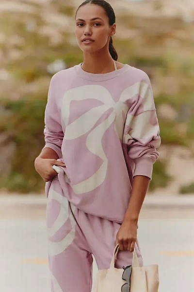 Loveshackfancy Palo Pullover Sweatshirt In Pink