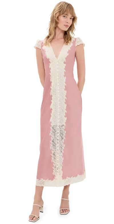 Loveshackfancy Para Dress Flushed Nude In Pink