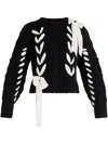 Loveshackfancy Parson Pullover Midnight Noel In Black