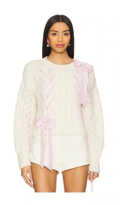 Loveshackfancy Parson Pullover In Icy Blush