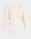 Loveshackfancy Parson Wool-blend Ribbon Pullover In Icy Blush
