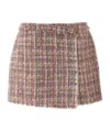 Loveshackfancy 'textured Edge' Mini Skirt In Multicolor