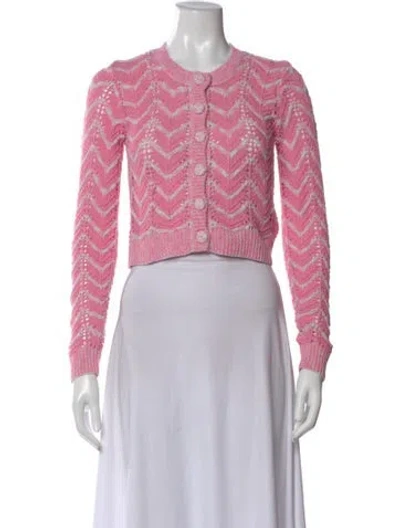 Pre-owned Loveshackfancy Patterned Crew Neck Sweater In Multi