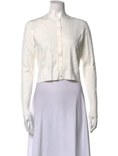 Pre-owned Loveshackfancy Patterned Crew Neck Sweater W/ Tags In Neutrals