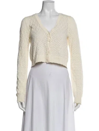 Pre-owned Loveshackfancy Patterned Jacket In Neutral