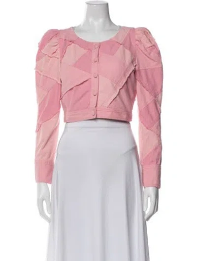 Pre-owned Loveshackfancy Patterned Jacket In Pink